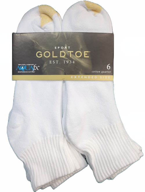 Gold Toe Anklet Quarter Socks 6-pack 